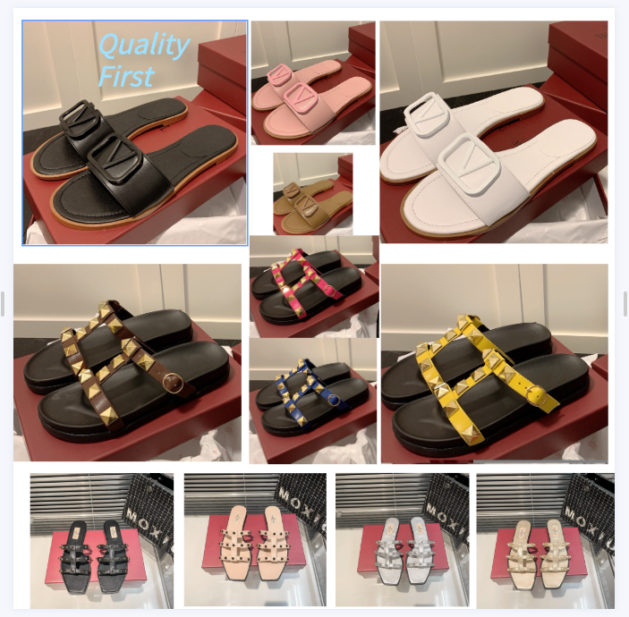 woman slippers designer sandals Casual Beach Anti-Slip Made of genuine leather Available in multiple colors, vintage, classic