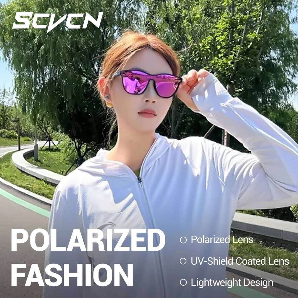 SCVCN Polarized Fishing Fashion Running Sports Sunglasses Outdoor Hiking Drive Casual Glasses MTB Cycling Glasess H260129