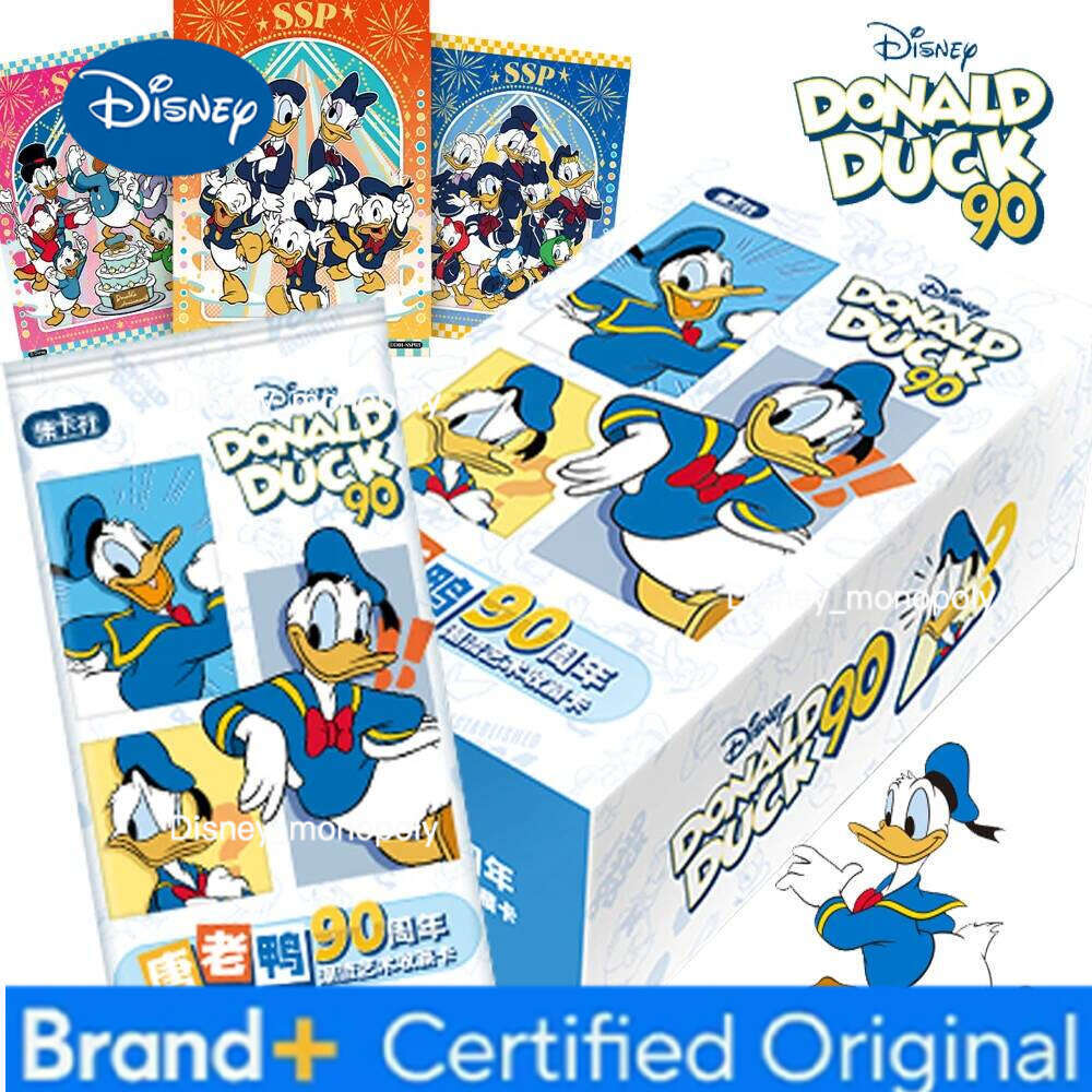 Disney Fun Donald Duck Cartoon Cute Anime Character 90th Anniversary Trendy Art Multi Style Collection Card Kid Gift H260129