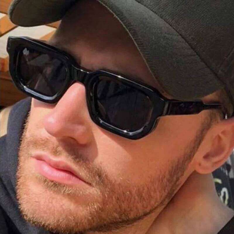 New Rectangle Sunglasses Women Men Trendy Brand Designer Cool Sun Glasses Female Male Small Frame Outdoor Eyewear H260129