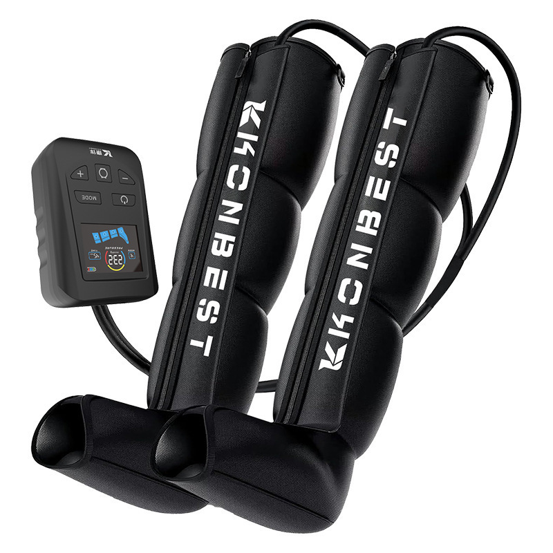 Leg Massagers Presoterapia Air Compression Massager Wraps 6 Chambers With LCD For Foot Calf Massage Recovery Blood Circulation 230329