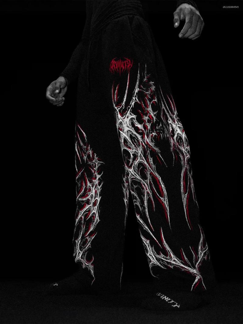 Men's Pants Breathedivinity American Style Trendy Sports Jogging Fitness Printed Casual Straight-Leg Trousers