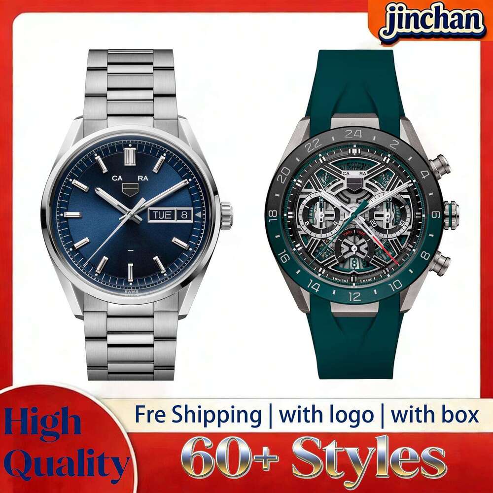 Luxury Tagness Heuererity Watch Carrrera Designer Watch Watches Men Womens Tagline Heuerers Chronograph Quartz Watches Day Date Super Clone Watch Gift Box Montre A
