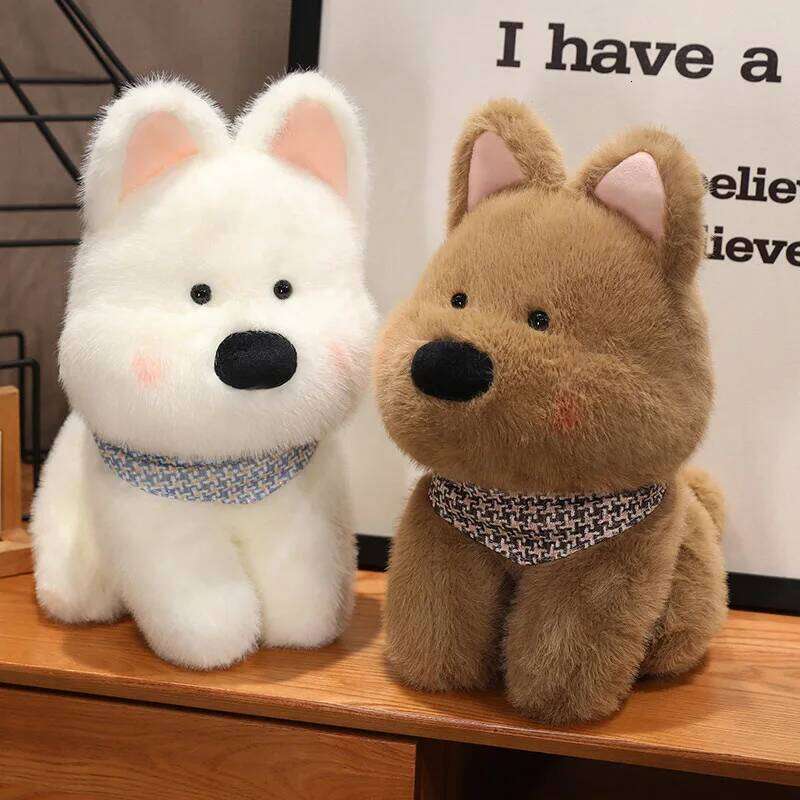 Internet celebrity cute West Highland puppy toy children's plush doll scribbled dog girl birthday gift Y260128