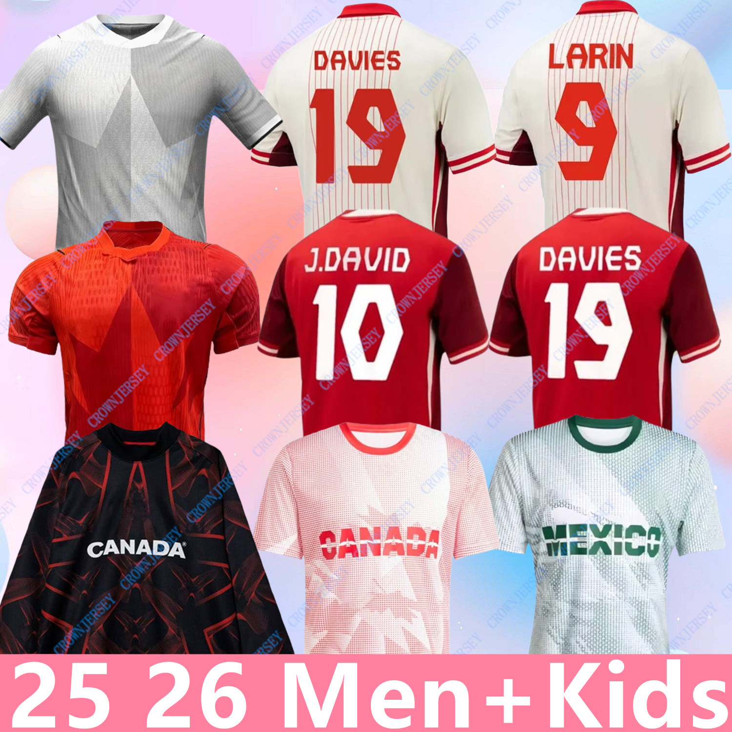 25 26 Canada Soccer world cup 2026 Jerseys J.DAVID MEN KIDS KIT WOMEN Uniforms national team DAVIES LARIN UGBO CAVALLINI EUSTAQUIO 2025 2026 football shirt home away