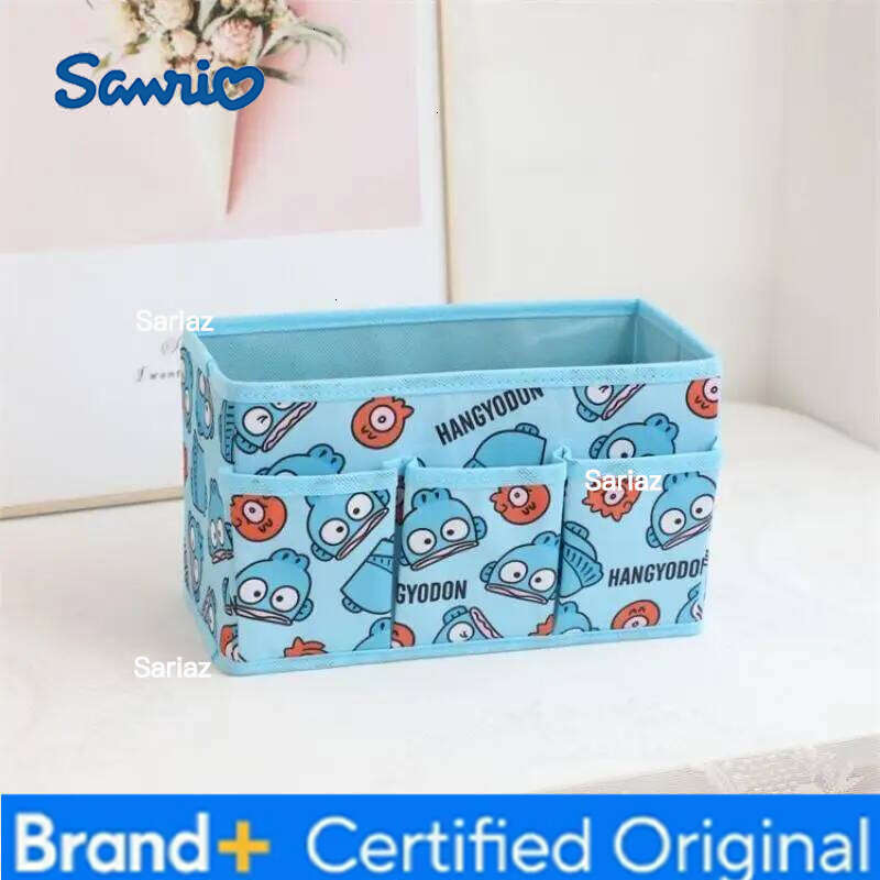 Sanrio New Kawaii Hello Kitty Box Kuromi My Melody Cinnamoroll Hangyodon Cartoon Large Capacity Foldable Desktop Storage H260129 H260129