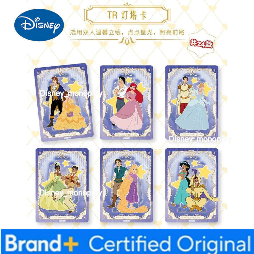 Disney CARD.FUN Genuine Collection Cards Dreamy Fairy Tale Princess Cinderella Aurora Romance Enamel Inlaid Card Girls Gifts H26012911