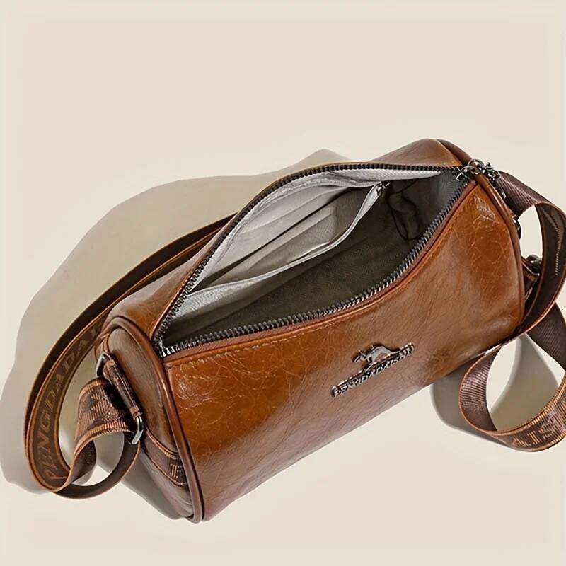 Multi Layer Solid Color Pu Leather Shoulder Bag, Fashion Versatile Large Capacity Cross Body Pillow Bags, Suitable for Daily Use XJ260129