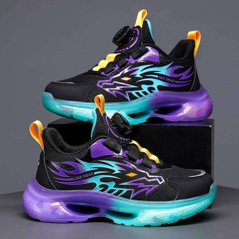 Children Sports Shoes New Fashion Patterned Mesh Non Slip Boys Running Walking Lightweight Casual Sneakers for Kids Y260128