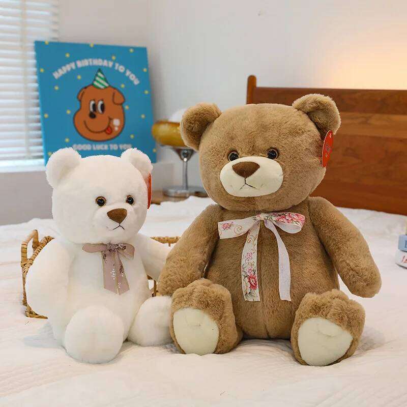 Genuine plush toys, cute bears, bear dolls, birthday gifts, sleeping doll ornaments Y260128