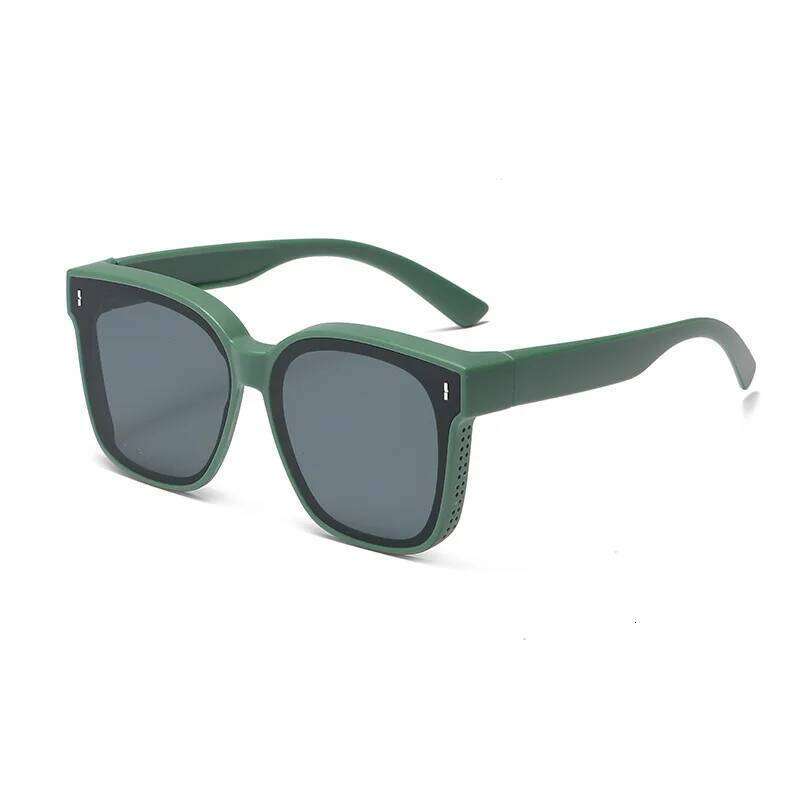 Fashion Square Polarized Sunglasses Cover Over Myopia Prescription Glasses Portable Men Women Vintage Fishing Driving Eyewear H260129