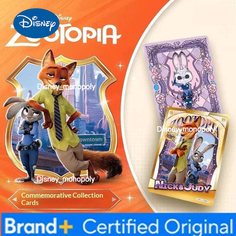 Disney New Collectible CardCommemorative Edition- Zootopia 2 Movie Series Nick Fox Judy Character Cards for Fans and Hobbyists H260129