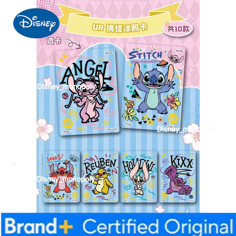 Disney Original Card.fun Lilo & Stitch Collection American Classic Child's Animation Pink Cherry Blossom Series Card Holiday Gift H260129 H260129