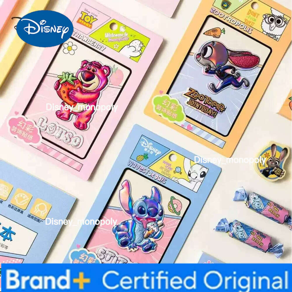 Disney 3D stickers, laser-cut children's creative cartoon cute strawberry bear animal city Stitch PVC stickers H260129