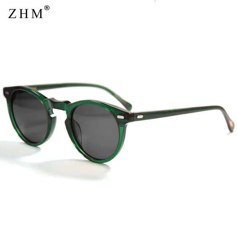 New Retro Polarized Sunglasses Men Women Fashion Small Round Sun Glasses For Male Female Literary Vintage Shades Driving Eyewear H260129