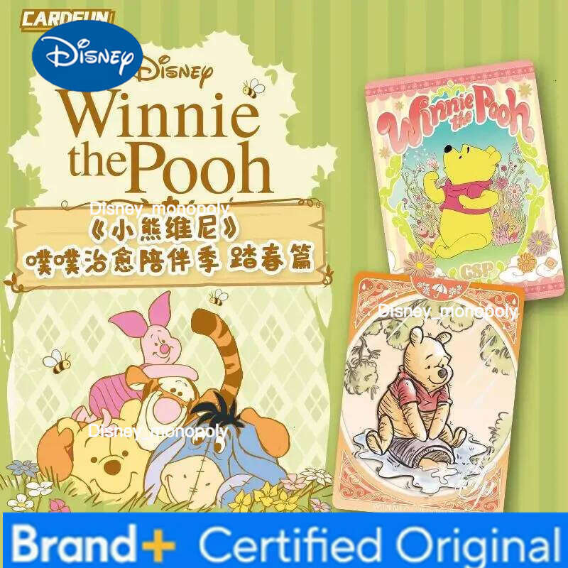 Disney Winnie The Pooh Card Pupu Healing Companionship Season Spring Chapter Cute Character Illustration Collectible Cards Toys H260129