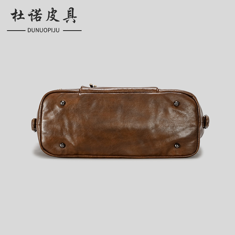 New style women's bag - retro and casual women's motorcycle tote bag made of soft leather, large capacity tote bag Z260129