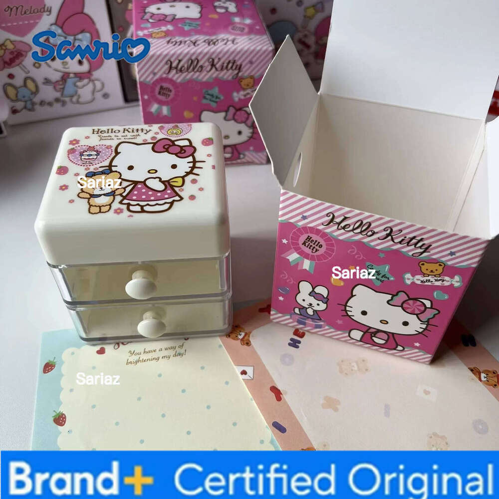 Sanrio Cartoon Cute Hello Kitty Cinnamoroll Kuromi Pen Storage Box Toys Desktop Decorative Ornament Kids Birthday Gifts H260129 H260129