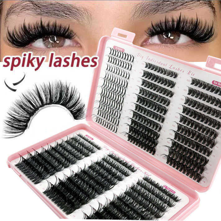 Fake eyelashes: 600 clusters of Spike-pointed fairy eyelashes. New DIY segmented eyelashes. 100D L260129