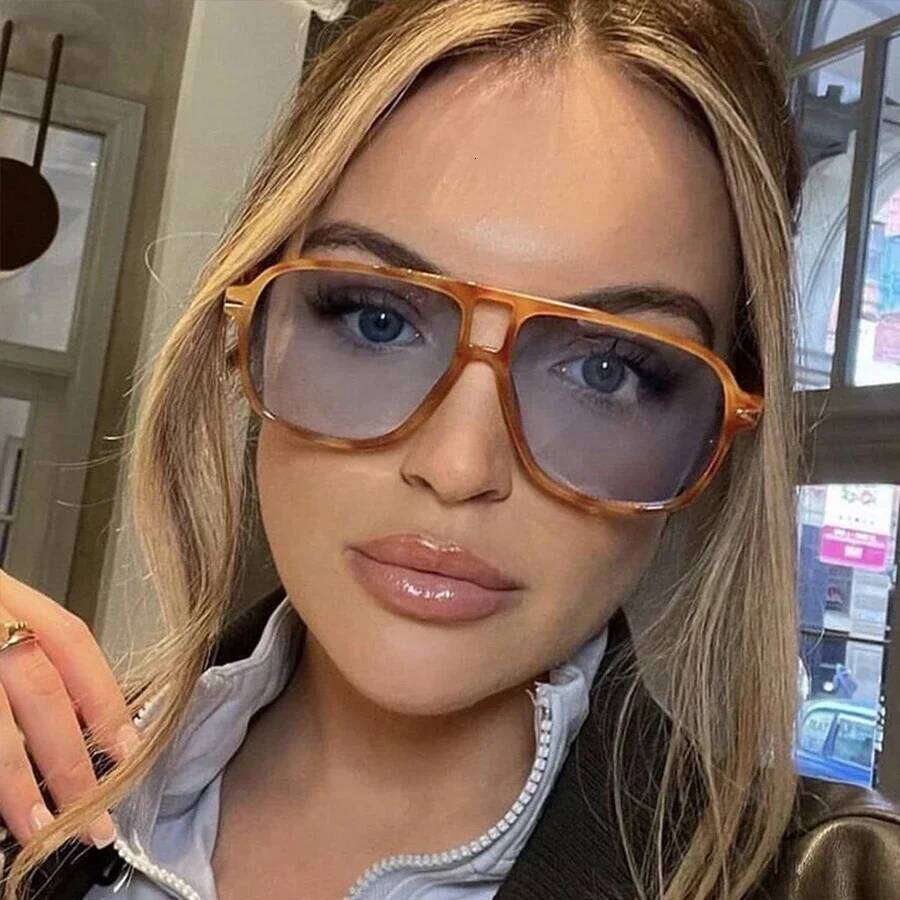 JNPCXI Retro Double Bridges Men Pilot Sunglasses UV400 Rivets Decoration Leopard Shades Women Trending Sun Glasses H260129