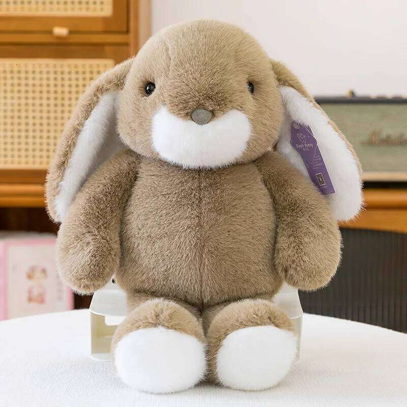1pc 33cm/12.99in Cute little soothing white rabbit doll plush toy girls Valentine's Day gifts for children Y260128