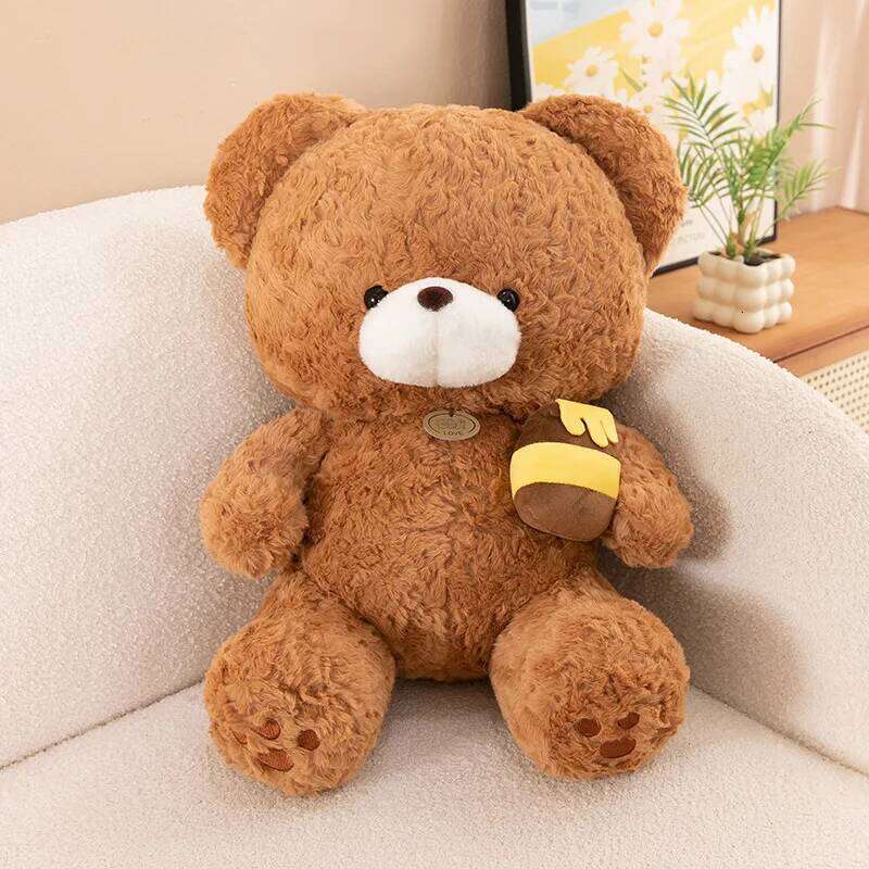 1pc 30cm/11.81in New honeypot cute teddy bear plush toy doll ragdoll sleeping pillow birthday gift Y260128