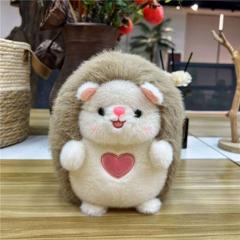 1pc 20cm/7.87in Hedgehog plush toy Tan Jianci same cute small hedgehog rag doll children's gift Y260128