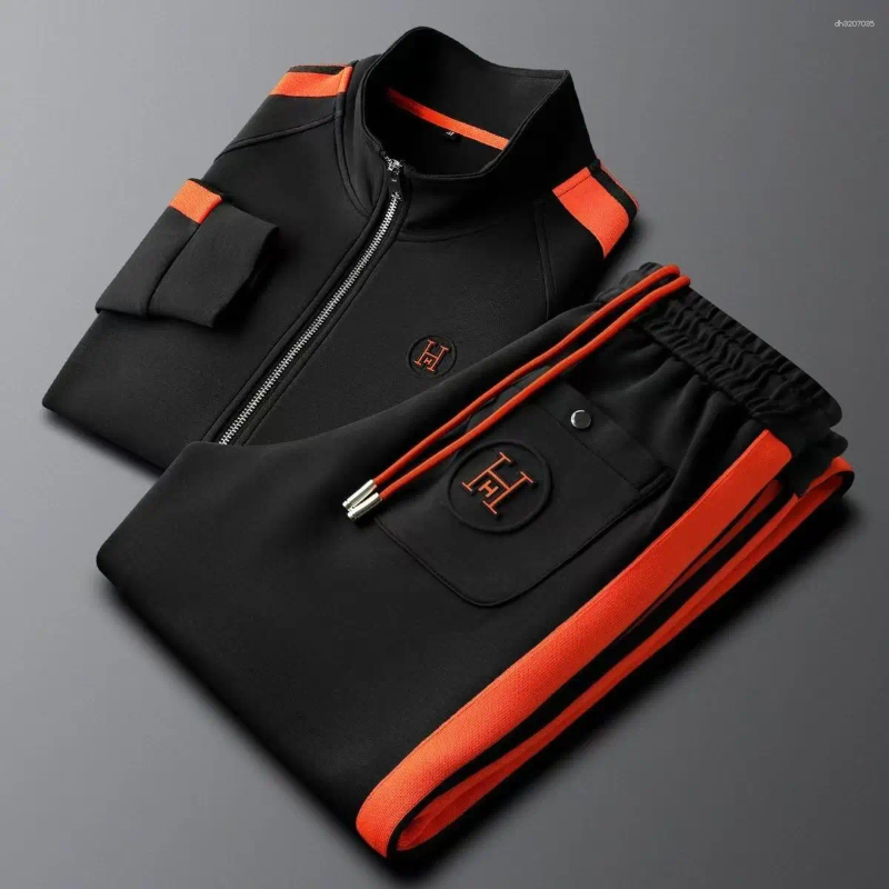 Men's Tracksuits 2026 Men Tracksuit Sportswear Set Jacket Trendy Ins Embroidered Fashion Trousers Two-Piece Suit 21