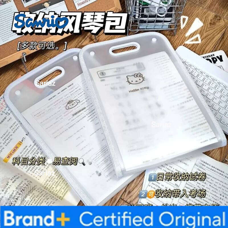 Sanrio Hello Kitty Student Supplies Delicate Cartoon High-capacity Storage Organ Bag Multi-function Multi-storey Folder H260129