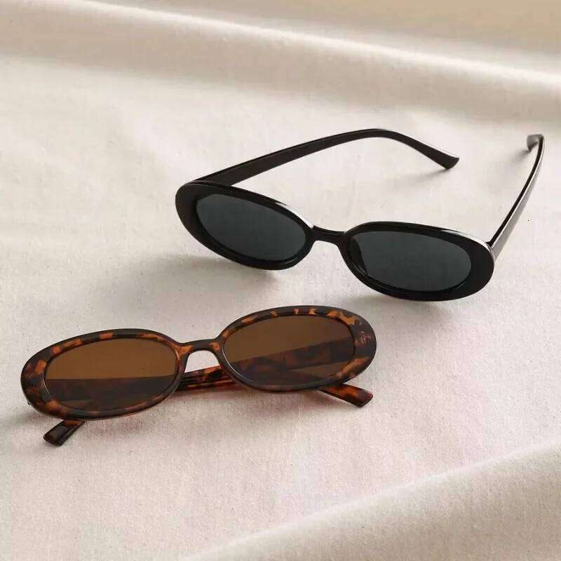 Vintage Sunglasses Women Luxury Brand Designer Small Oval Sun Retro Black Red Glasses ladies Goggle UV400 Eyewear H260129