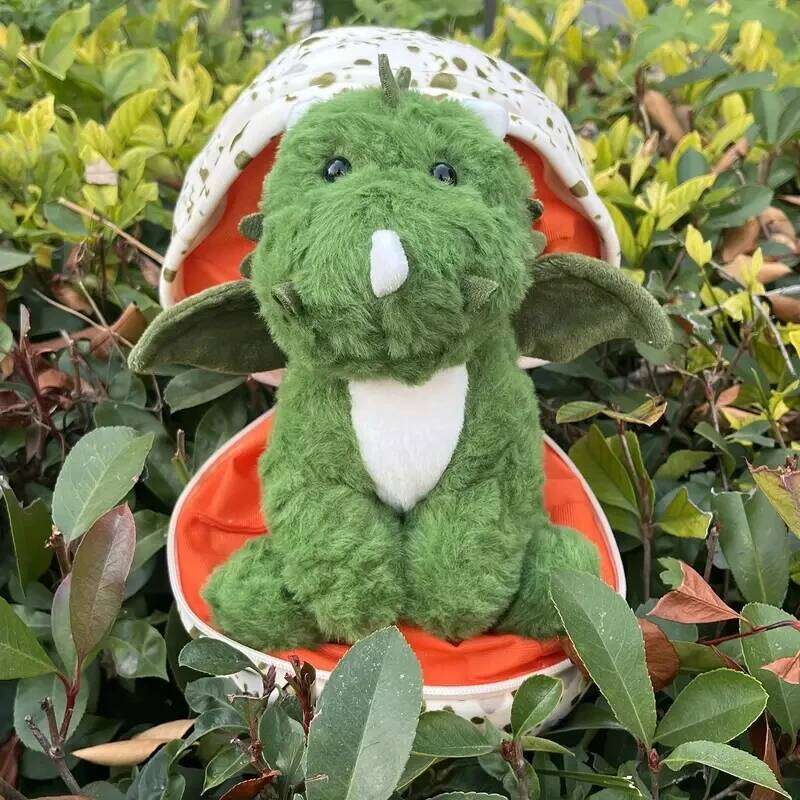 Green Plush with Wings 2in1 Dinosaur Egg and Cuddly Sleeping Doll Perfect Toys Birthday Christmas Gift Toy Y260128