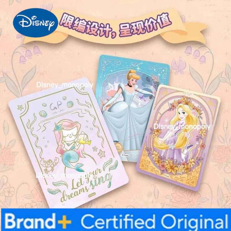 Disney Fun Princess Cards Cinderella Snow White Shining Self Series Cartoon Character Collection Card Gift H260129