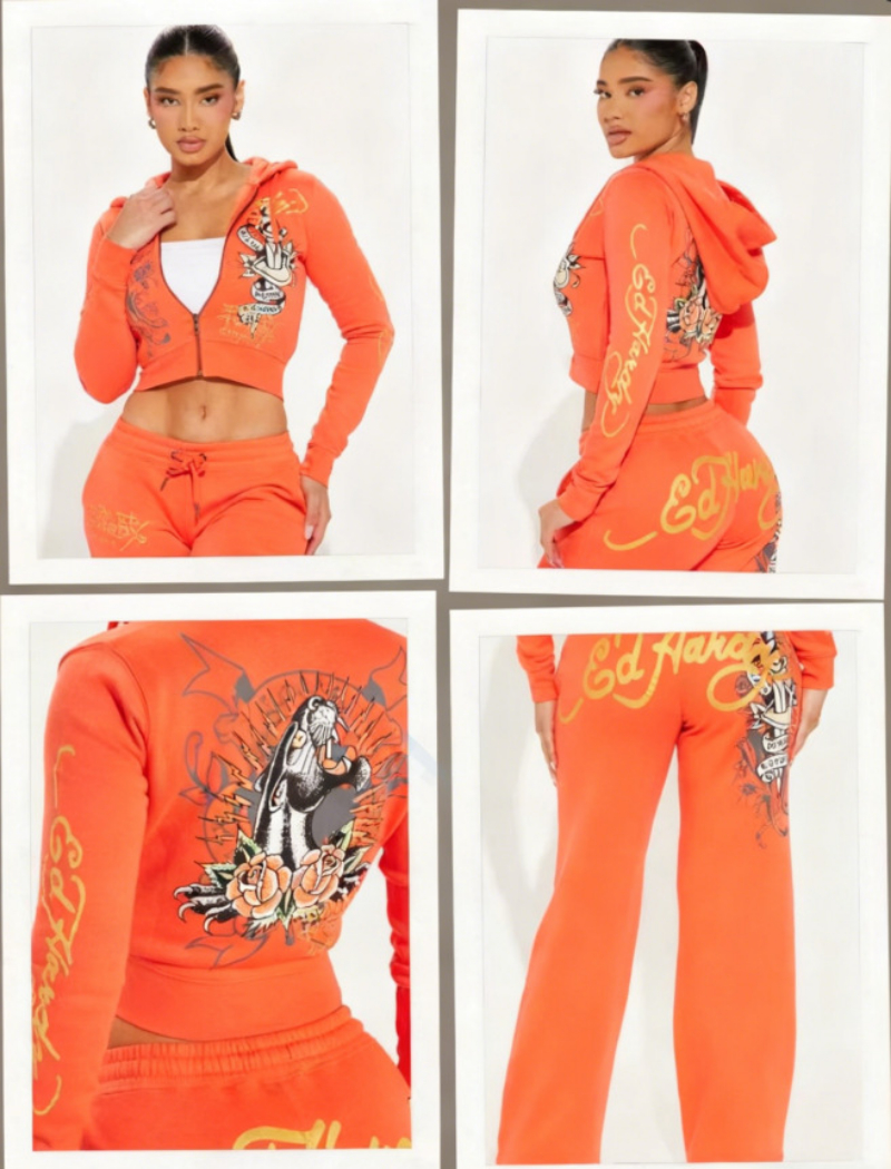 Women's Pants Vintage Tracksuit - Embroidered Zip-Up Hoodie & Studded Shorts Set Y2K Streetwear Two-Piece