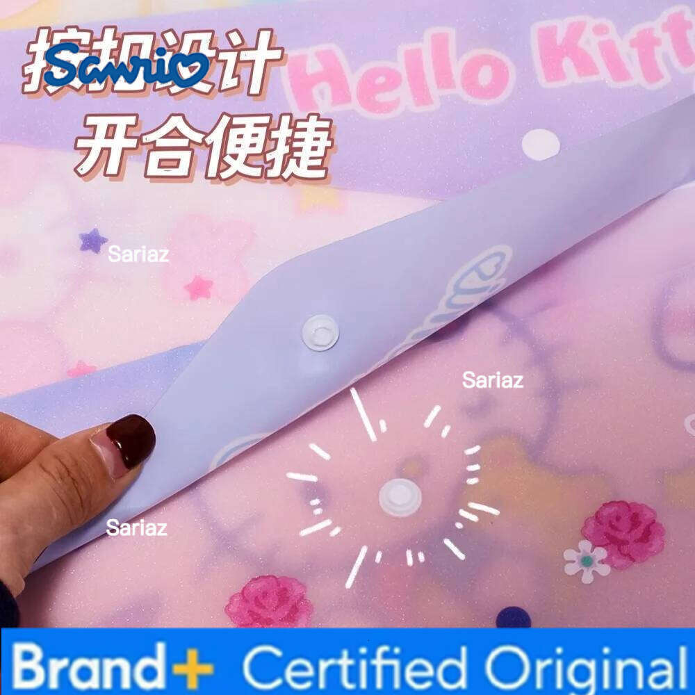 Sanrio cartoon folder snaps a4 kuromi hello kitty my melody student special test book Yugui dog file bag cute Korean stationery H260129