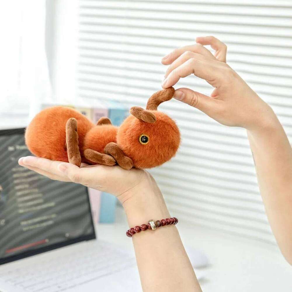20cm Cute Ant Plush Toy Insect Soft Squishy Kawaii Plushie, Unique Educational Gift for Kids & Bug Lovers Unusual Collectible Y260128