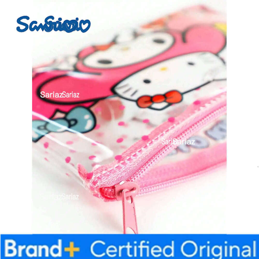Sanrio 1pc Hellokittys kuromi Storage Travel Clear Toiletries Makeup Bag Waterproof with Zipper H260129
