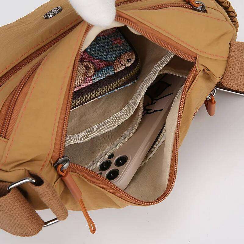 2025 Women's Crossbody Lightweight Waterproof Nylon Shoulder Bag Multi-pocket Fashion Handbag for Women Casual Purse XJ260129