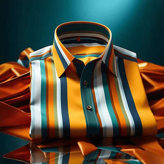 Men's Casual Shirts Slim Fit Satin Fabric Four Seasons Large Size Loose Patchwork Shirt New Casual Trendy Long Sleeve Printed Daily Clothing Beac