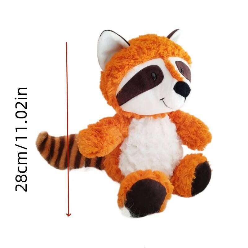 1pcs28cm plush toy cuddle bear doll girl bed sleeping pillow super cute big tail animal Y260128