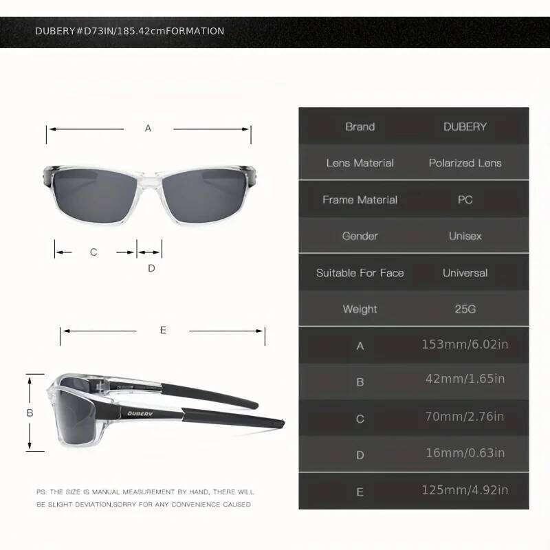 2026 DUBERY Polarized UV400 Protection Sunglasses For Men And Women 8 Colors Model 620 26Y0127