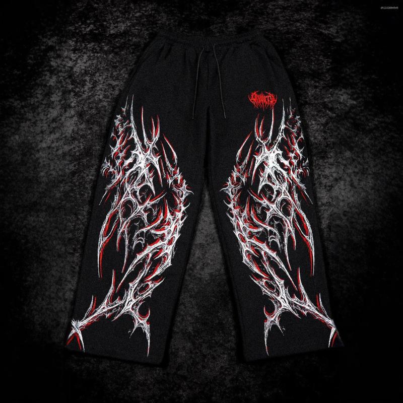 Men's Pants Breathedivinity American Style Trendy Sports Jogging Fitness Printed Casual Straight-Leg Trousers