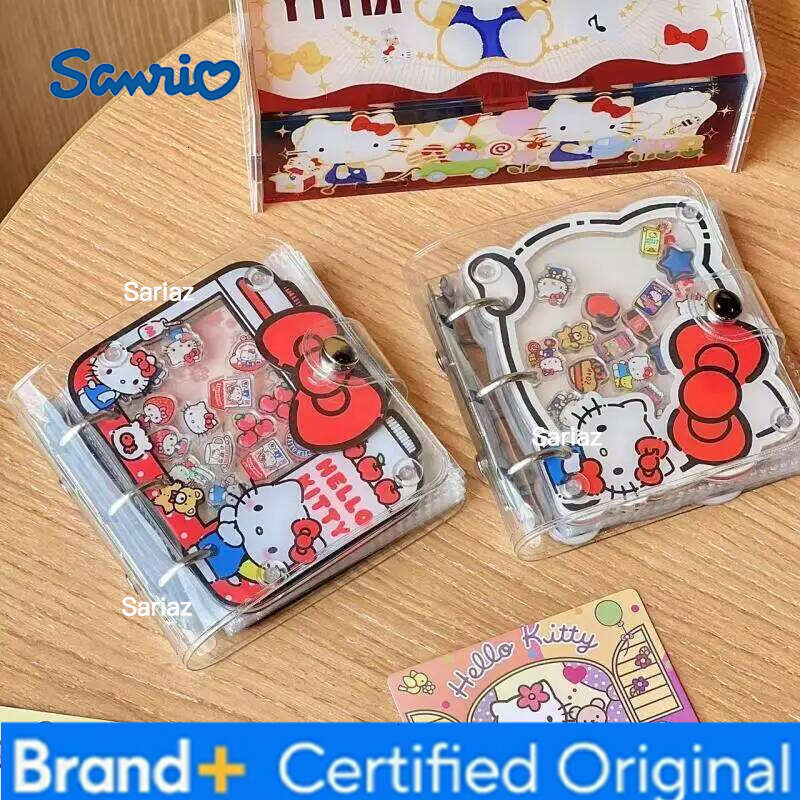Sanrio Hello Kitty Shaker Small Album Kt Cat Diy 3 Inch Kpop Binder Acrylic 40 Sheets Inside Collector Card Holder Book H260129