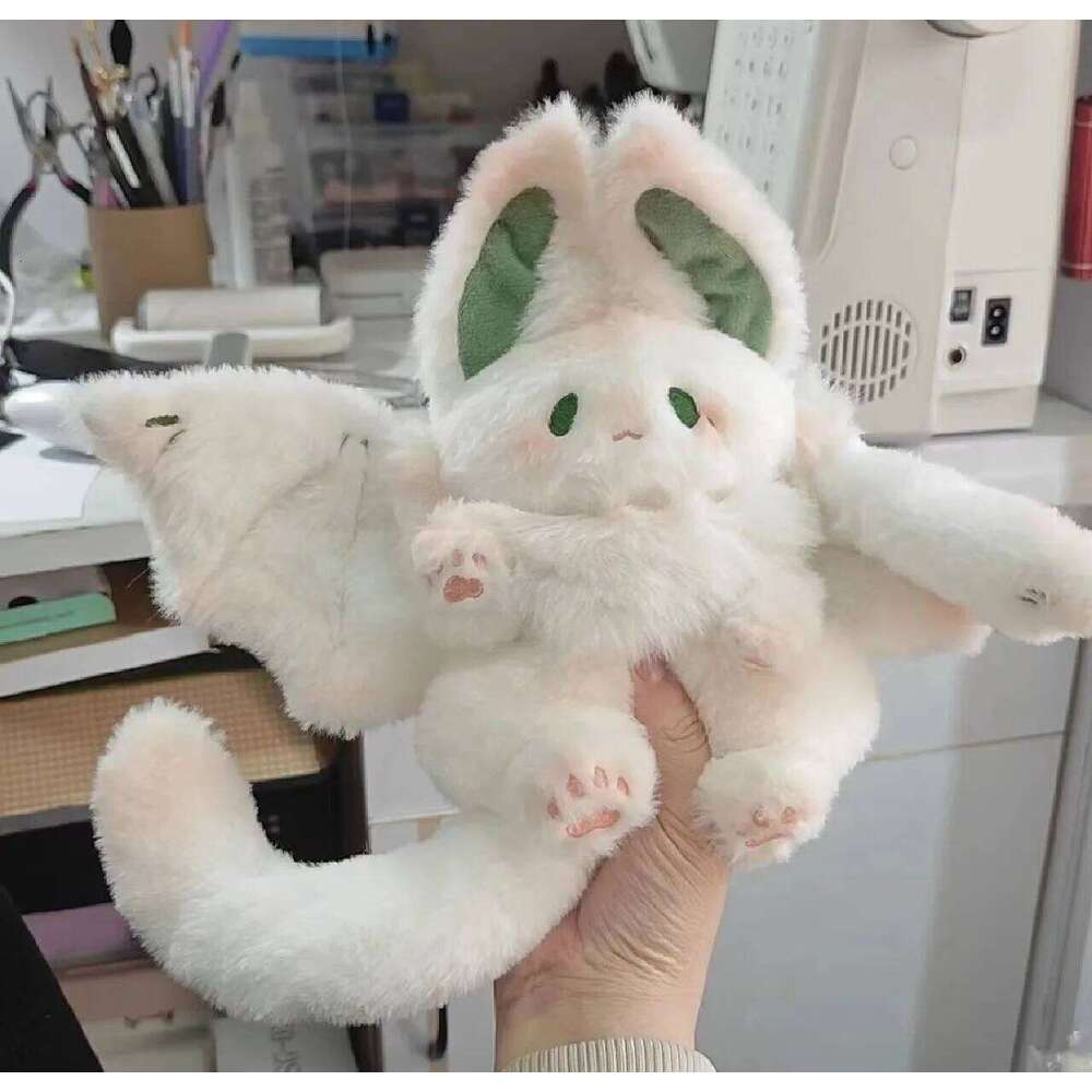 Flying big bat, rabbit, plush toy, white soothing rag doll, little blessing bamboo, bat rabbit Y260128