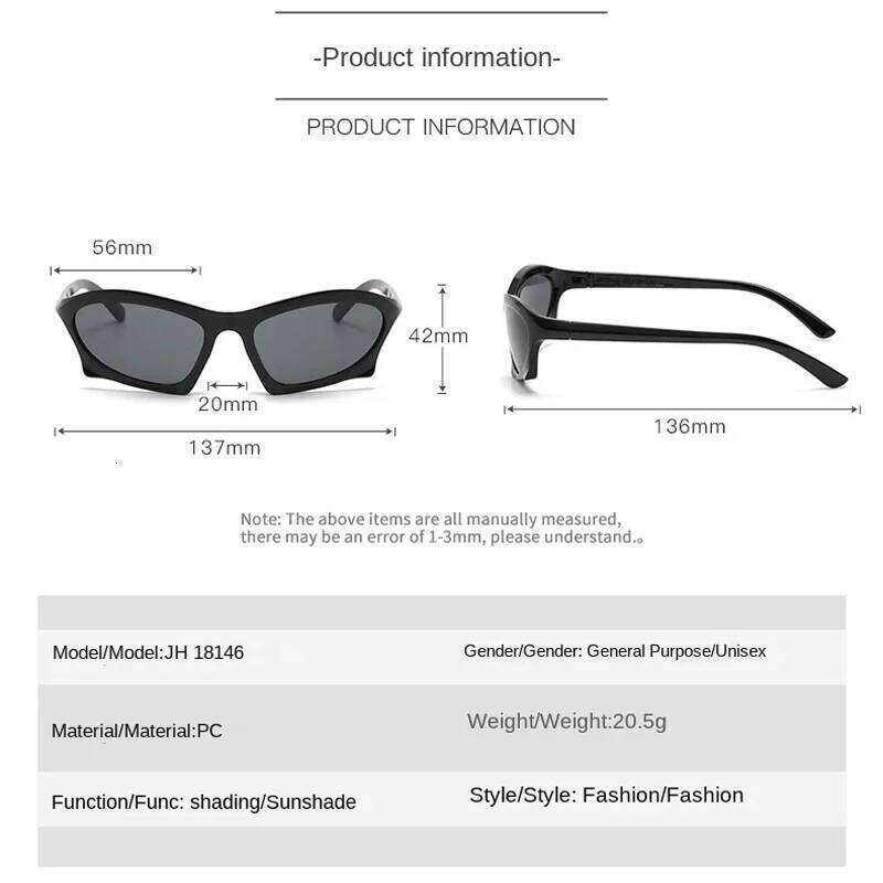 Steampunk Irregular Sunglasses Sports Goggle New Women Men Fashion Sun Glasses Punk Eyewear Female Y2K Shades Eyeglasses UV400 H260129