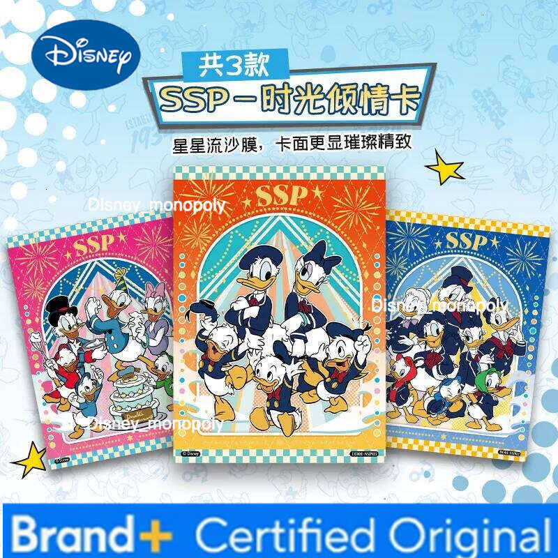 Disney Fun Donald Duck Anniversary Trendy Collectible Card Merchandise Anime Cartoon Collection Holiday Gifts Toys H260129