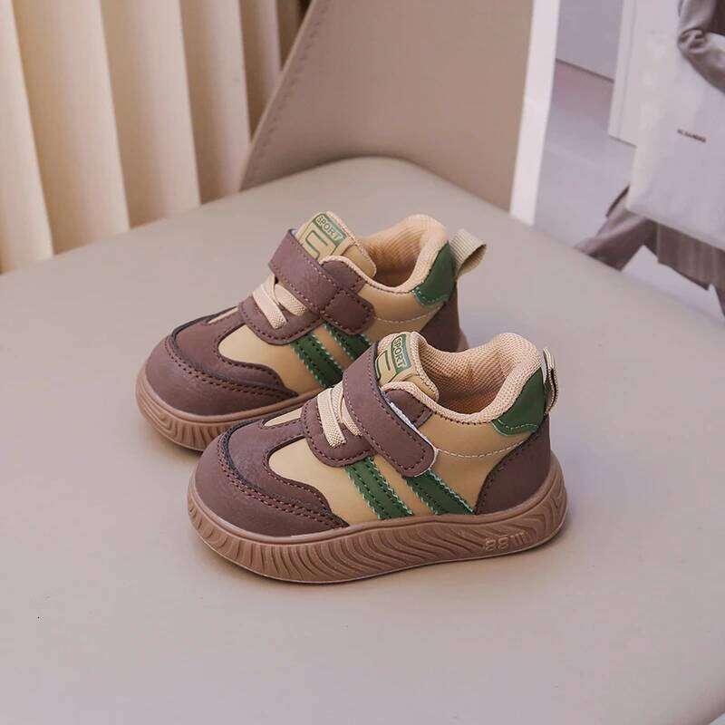 Children's Sneakers Baby Walking Size 16-26 Brown Boys Girls Casual Four Seasons 0-4 Years Old Kids Single Shoes Y260128