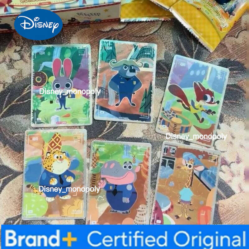 Disney Card.fun New Zootopia Happy City Series Collectible Card Blind Box Cartoon Peripherals Surprise Cards Kids Birthday Gifts H260129