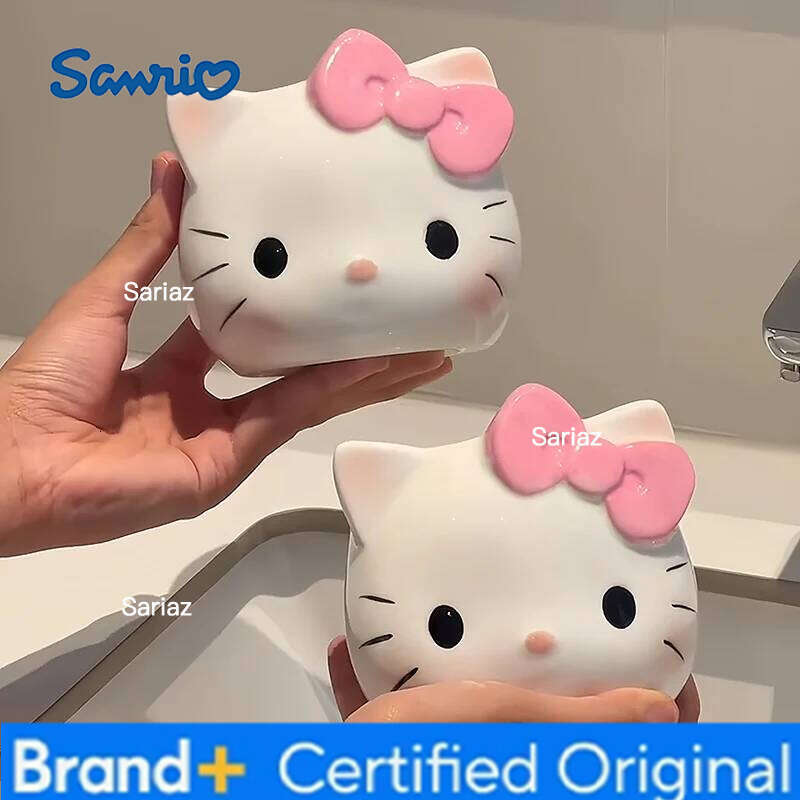 Sanrio 3D Kitty Melody Pen Holder Cute Cartoon Plastic Makeup Brush Container Multi-functional Storage Organizer Home Office Desk Decor H260129