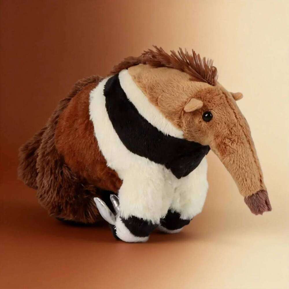 22cm Giant Plush High Fidelity Simulation Soft Anteater Cute Forest Ant Eater Enthusiasts Kids Birthday Toys Y260128