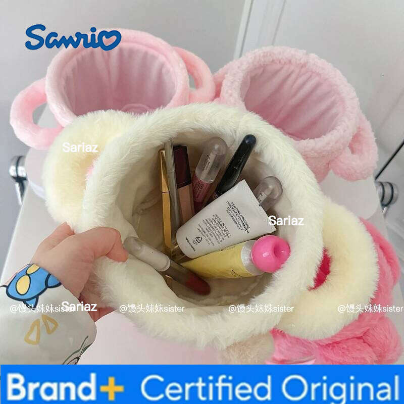 Sanrio Kawaii My Melody Plush Storage Bucket Student Dormitory Pen Holder Miscellaneous Sorting Basket Desktop Decoration Girl H260129 H260129